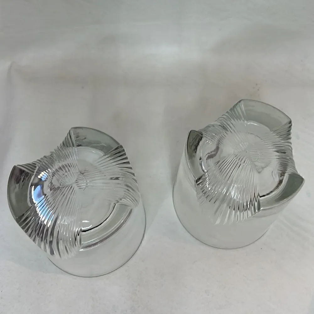 Chivas Regal 12 Rock Glasses 8 Oz 3 In Round 3 1/2 In Tall Set 2 Heavy Bottom
